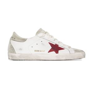 Golden Goose Superstar Sneakers - Red & White